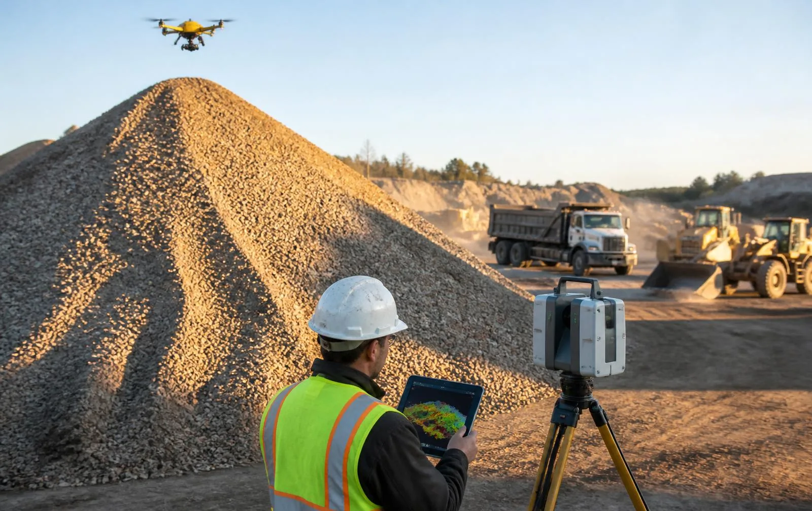 Featured image for How LiDAR Volume Calculations Work (Stockpiles, Excavations, Earthwork) - Technology article
