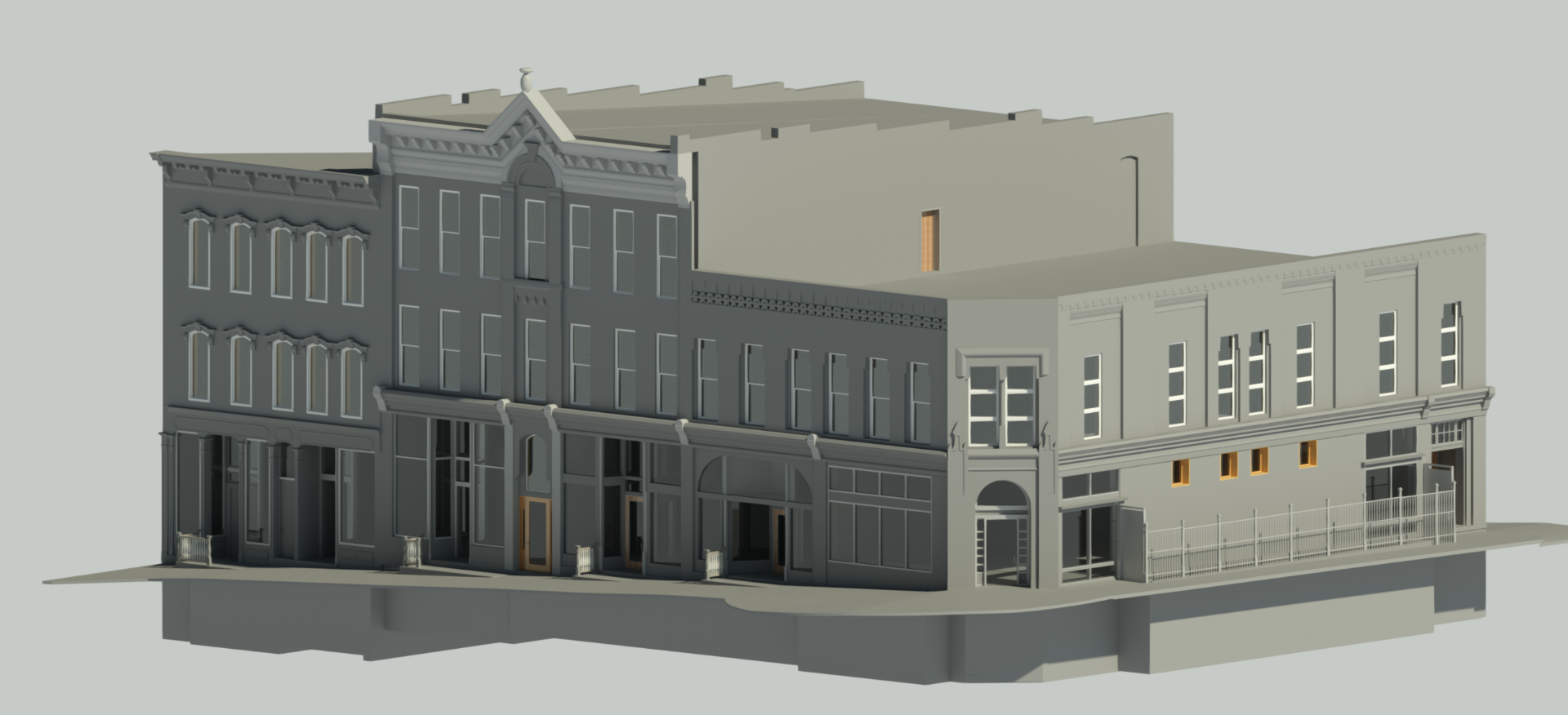 Historic Downtown Scan to BIM - Revit Model by ZEALOT Reality Capture